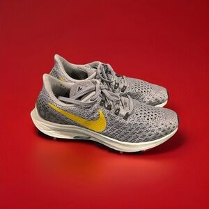 Nike Zoom Pegasus 35 Women’s Size 7.5 Gray Yellow Running Shoes Athletic